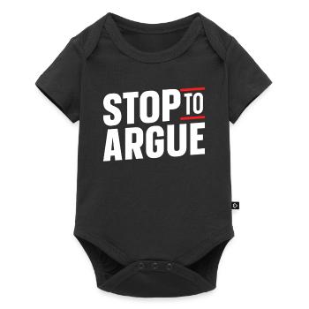 Aufhören Zu Diskutieren Argument Argumentieren - Baby Premium Kurzarmbody - Schwarz - Vorne