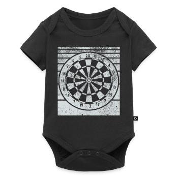 Retro dartboard Dartboard 180 for darts players - Baby Premium short-sleeve bodysuit - black - Front