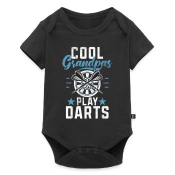 Retro dartboard Dartboard 180 for darts players - Baby Premium short-sleeve bodysuit - black - Front