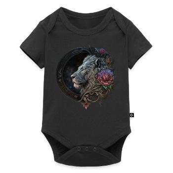 Lion Motif Lion Animal Lovers Art Animaux Colorés - Body à manches courtes Premium Bébé - noir - Devant