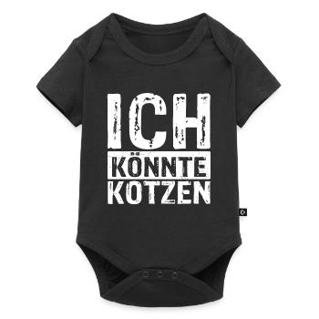 Ich Könnte Kotzen - Anti Montag Spruch Party Grump - Baby Premium Kurzarmbody - Schwarz - Vorne
