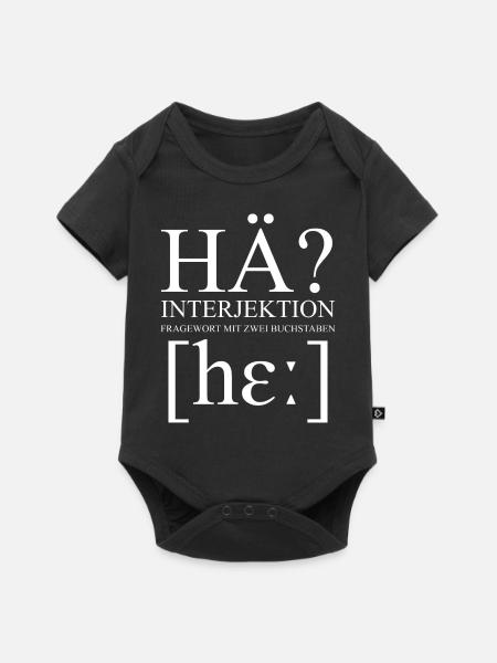 hä - Baby Premium Kurzarmbody - Schwarz