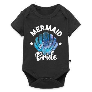 Mignon Mermaid Bride Seashell Matching Mermaid - Body à manches courtes Premium Bébé - noir - Devant
