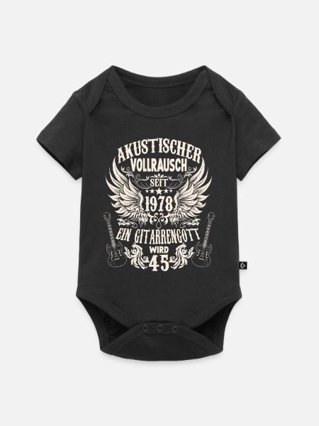Gitarren Fan Musiker Gitarristen Geburtstag 1978 - Baby Premium Kurzarmbody - Schwarz