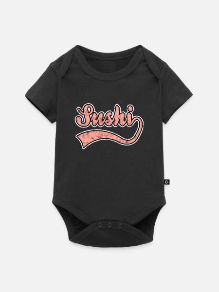 Sushi Liebhaber - Baby Premium Kurzarmbody - Schwarz
