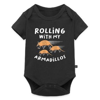 Cute Armadillo Whisperer Wildlife - Baby Premium short-sleeve bodysuit - black - Front