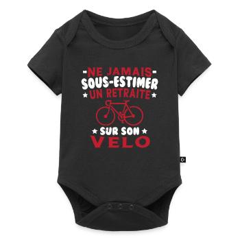 Un Retraité Sur Son Vélo Humour Retraite Cycliste - Body à manches courtes Premium Bébé - noir - Devant