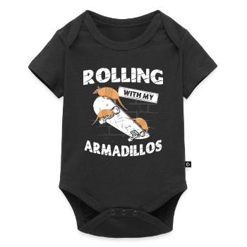 Cute Armadillo Whisperer Wildlife - Baby Premium short-sleeve bodysuit - black - Front
