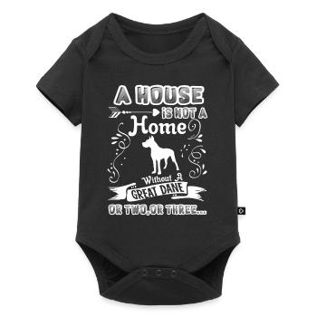 Great Dane Home Without Great Dane - Baby Premium short-sleeve bodysuit - black - Front