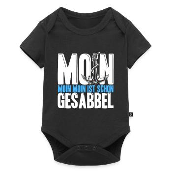 Es Heißt Moin. Moin Moin Ist Schon Gesabbel Ostfri - Baby Premium Kurzarmbody - Schwarz - Vorne