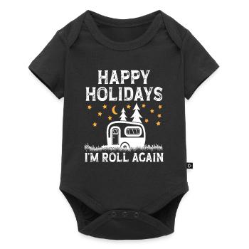 Holidays i'm roll again - Baby Premium Kurzarmbody - Schwarz - Vorne
