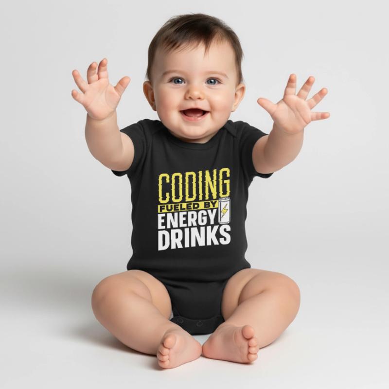 Programmieren Mit Energydrinks Coding Coder Code Baby Premium Kurzarmbody