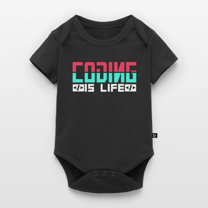 Coding is Life Programmer Coder Code Baby Premium short-sleeve bodysuit