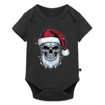 Père Noël Crâne Noël Horreur Métal Rock n Ro - Body à manches courtes Premium Bébé - noir - Devant
