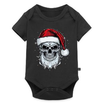 Père Noël Crâne Noël Horreur Métal Rock n Ro - Body à manches courtes Premium Bébé - noir - Devant