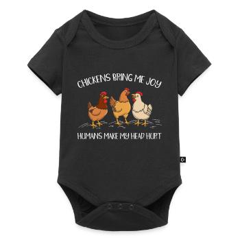 La joie me fait mal à la tête - Body à manches courtes Premium Bébé - noir - Devant