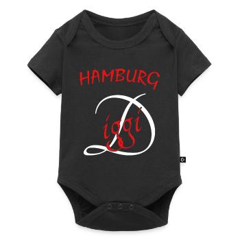 Hamburg - Baby Premium Kurzarmbody - Schwarz - Vorne