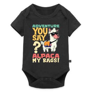 Alpacas Fluffy Lama animal - Alpaca whisperer - Baby Premium short-sleeve bodysuit - black - Front