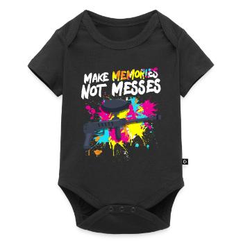 You sleep, you beat paintballer team sports - Baby Premium short-sleeve bodysuit - black - Front