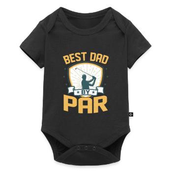 Best Dad By Par Golf Golfing - Baby Premium Kurzarmbody - Schwarz - Vorne