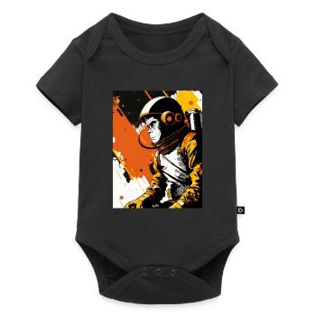 Monkey Astronaut - Baby Premium short-sleeve bodysuit - black - Front