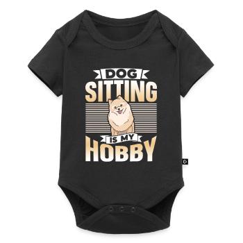 Hundesitting Ist Mein Hobby Sitter Dog Sitting - Baby Premium Kurzarmbody - Schwarz - Vorne