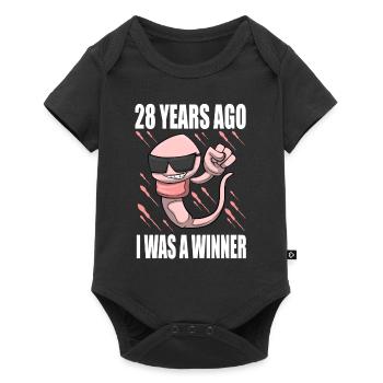 Homme Sperme Anniversaire 28 ans - Body à manches courtes Premium Bébé - noir - Devant