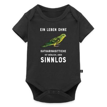 Katharinasittich I Sittich ZiervogelMotiv für - Baby Premium Kurzarmbody - Schwarz - Vorne