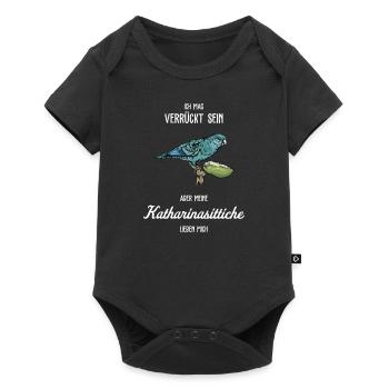 Katharinasittich I Sittich ZiervogelMotiv für - Baby Premium Kurzarmbody - Schwarz - Vorne