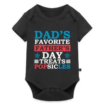 La fête des pères préférée de papa gâteries crème glacée fête des pères - Body à manches courtes Premium Bébé - noir - Devant