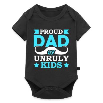 Proud father of unruly children - Baby Premium short-sleeve bodysuit - black - Front