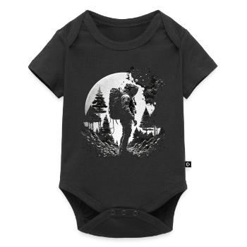 Moon Astronaut Space Gift - Baby Premium short-sleeve bodysuit - black - Front