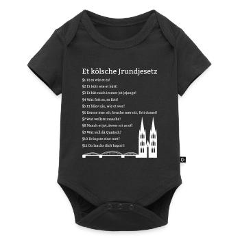 Et Kölsche Jrundjesetz Kölner Grundgesetz Köln - Baby Premium Kurzarmbody - Schwarz - Vorne