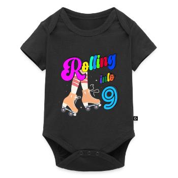 Rolling Into 9 years Lets Roll I'm Turning 9 Years - Baby Premium short-sleeve bodysuit - black - Front