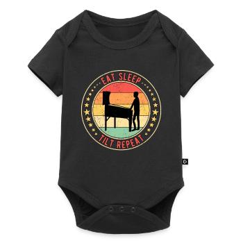 Pinball Pinball Player Eat Sleep Tilt Repeat - Baby Premium short-sleeve bodysuit - black - Front