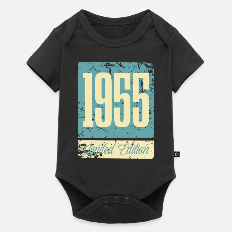 1955 Anniversaire de naissance Année de naissance - Body à manches courtes Premium Bébé - noir