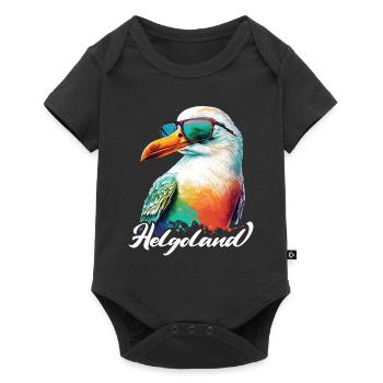 Heligoland holiday cool colorful seagull with sunglasses - Baby Premium short-sleeve bodysuit - black - Front