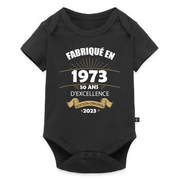 Fabriqué En 1973 Né En 1973 50 Ans Anniversaire - Body à manches courtes Premium Bébé - noir - Devant