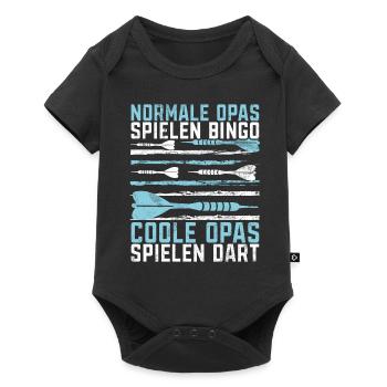 Retro Dartscheibe Dartboard 180 für Dartspieler - Baby Premium Kurzarmbody - Schwarz - Vorne