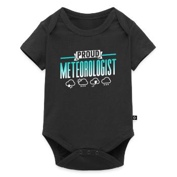 Fier météorologue Prévisions météorologiques Météorologie - Body à manches courtes Premium Bébé - noir - Devant