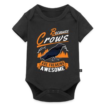 Parce que les corbeaux sont des corbeaux géniaux - Body à manches courtes Premium Bébé - noir - Devant