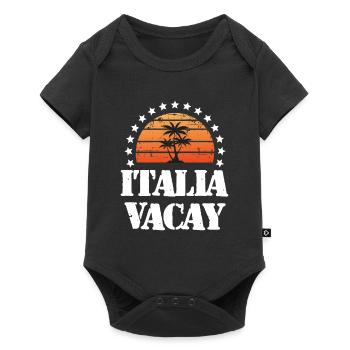 Vacances en Italie - Body à manches courtes Premium Bébé - noir - Devant