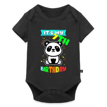 7. Geburtstag 7 Jahre alt Geschenkidee Geschenk - Baby Premium Kurzarmbody - Schwarz - Vorne