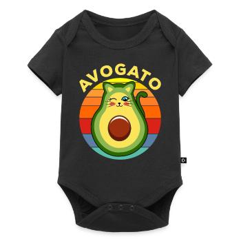 Avocat Guacamole - Body à manches courtes Premium Bébé - noir - Devant