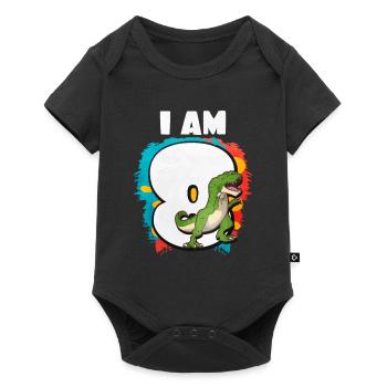 8th birthday - Baby Premium short-sleeve bodysuit - black - Front