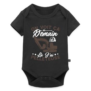 On voit ça demain là J'ai pelleteuse Humour Cadeau - Body à manches courtes Premium Bébé - noir - Devant
