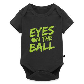 Tennisplatz Spruch Für Tennis - Baby Premium Kurzarmbody - Schwarz - Vorne
