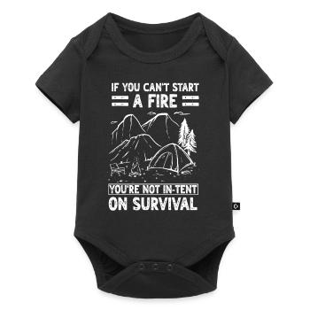 Fantastique dicton de bushcraft - Body à manches courtes Premium Bébé - noir - Devant