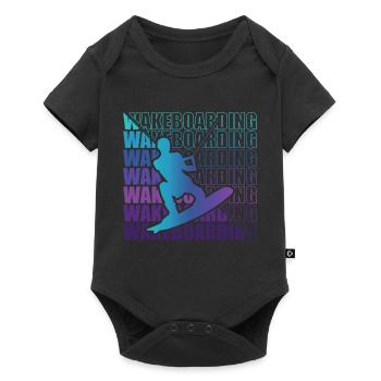 Wakeboard Wakeboarder Wakeboarding Freestyle DNA - Baby Premium short-sleeve bodysuit - black - Front