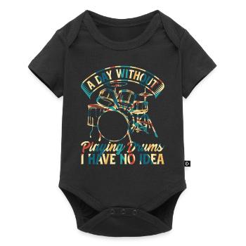 A Day Without Playing Drums I Have No Idea - Drumm - Baby Premium short-sleeve bodysuit - black - Front